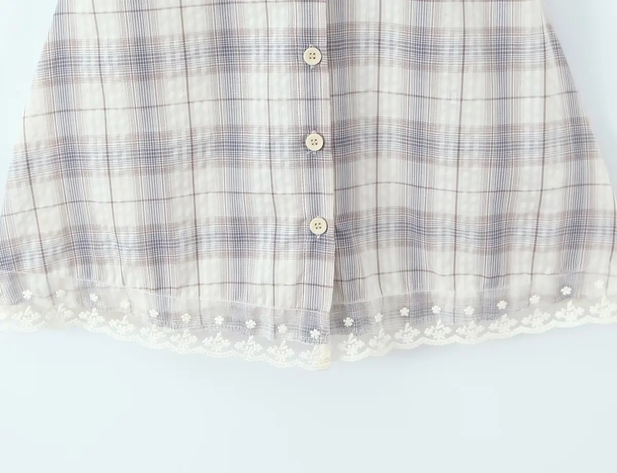 VIVIAN PLAID MINI DRESS
