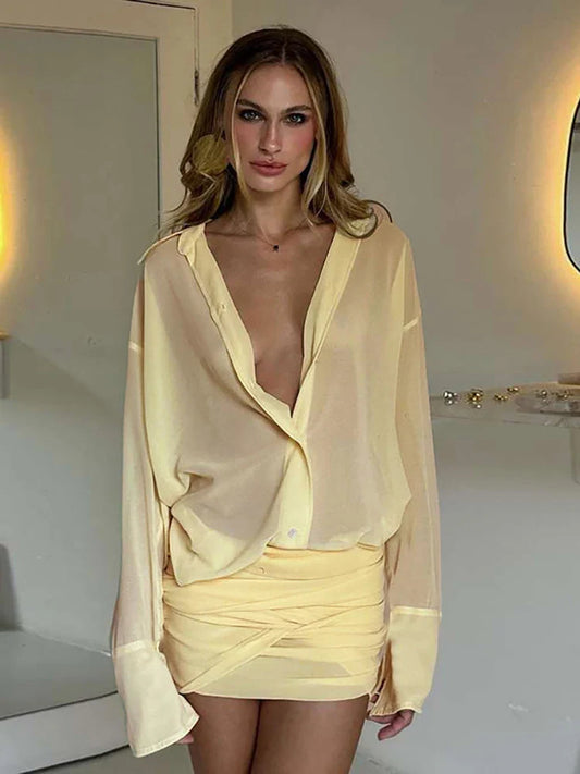 SOFIA SHIRT MINI DRESS