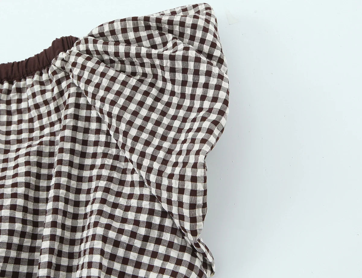 SARA PLAID BLOUSE