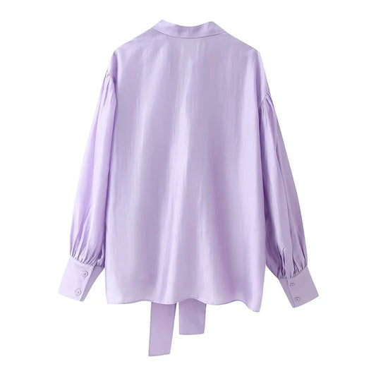 PAREA TIE BOW BLOUSE