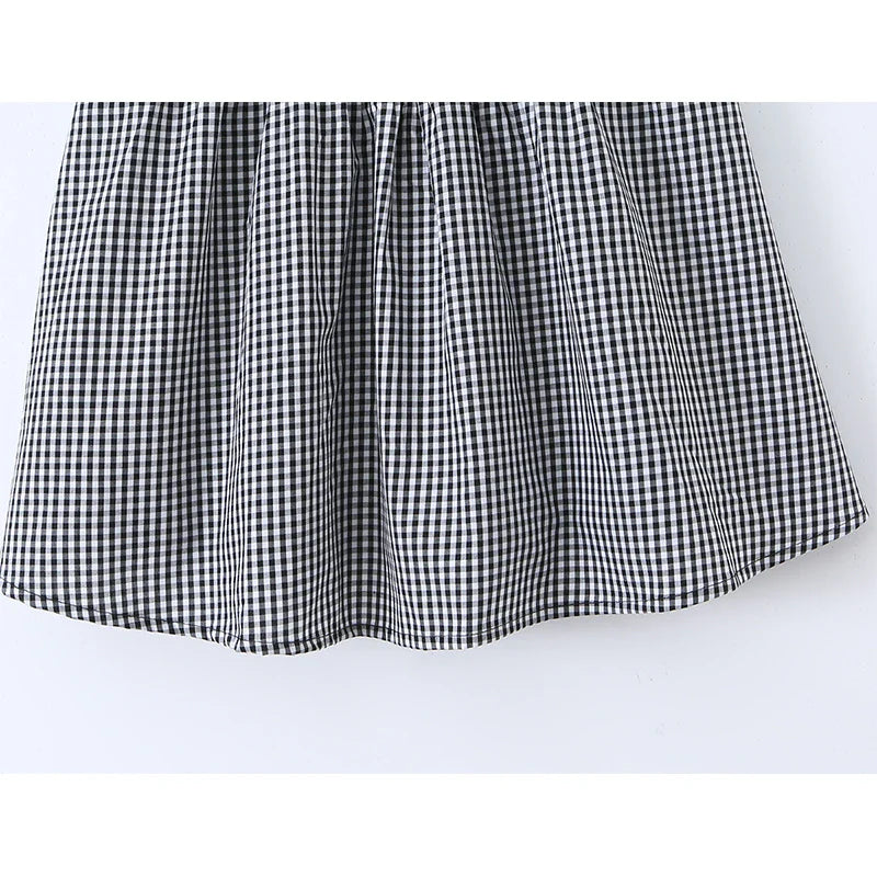 LAVANI PLAID MINI DRESS