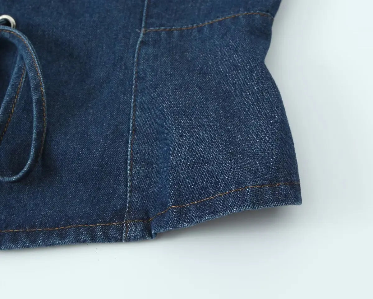 INEZ DENIM TOP