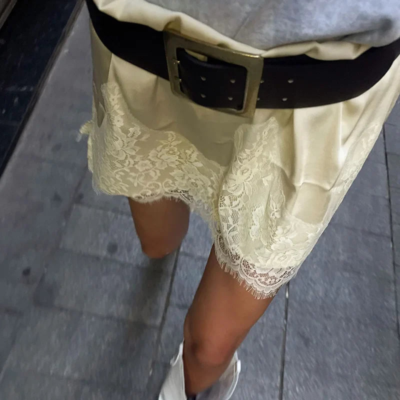 NARA SATIN MINI SKIRT