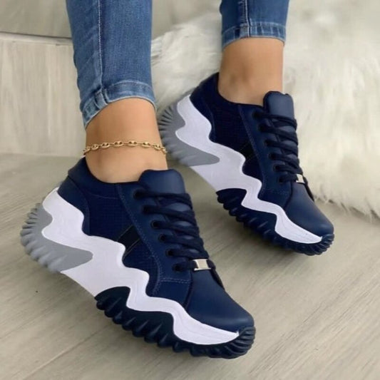 Breathable Platform Sneakers - Women