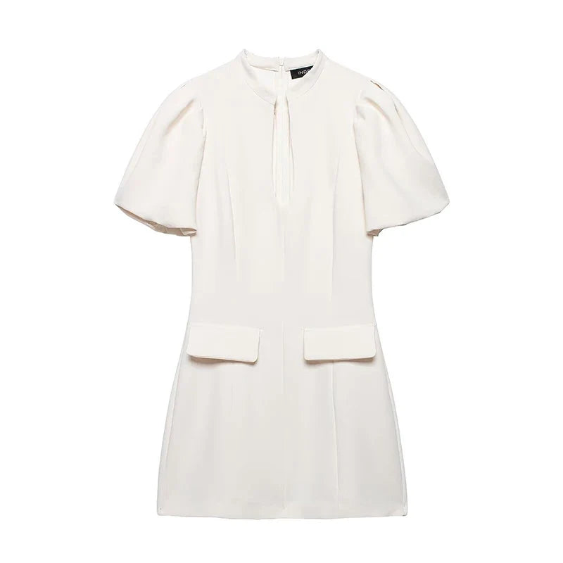 LENA PUFF SLEEVE MINI DRESS