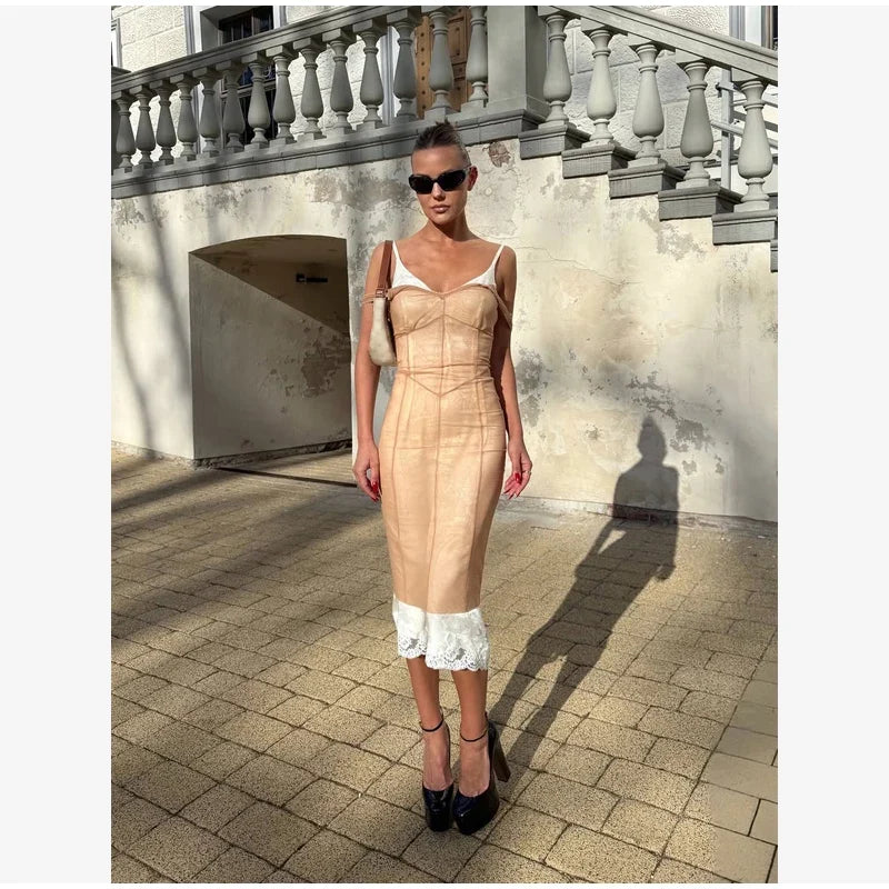 LEAH MESH MIDI DRESS
