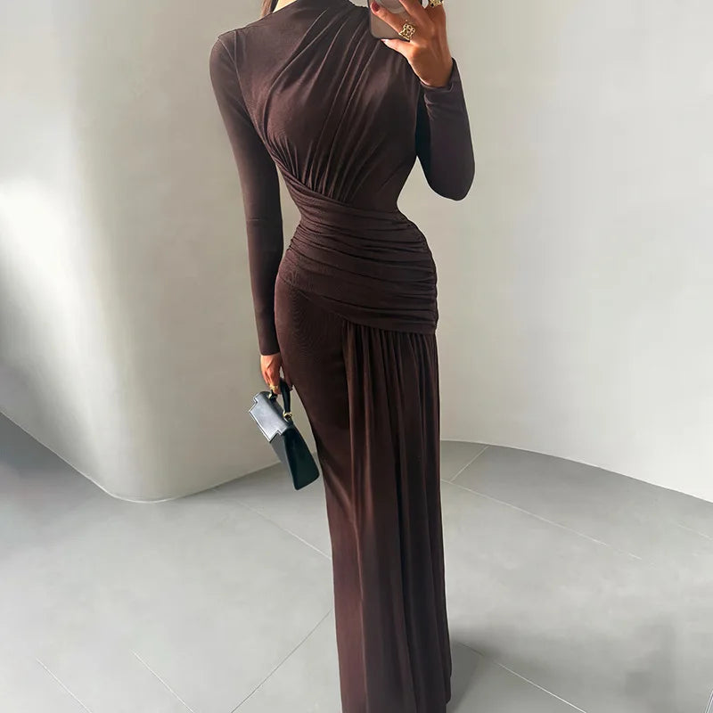 FERN RUCHED MAXI DRESS