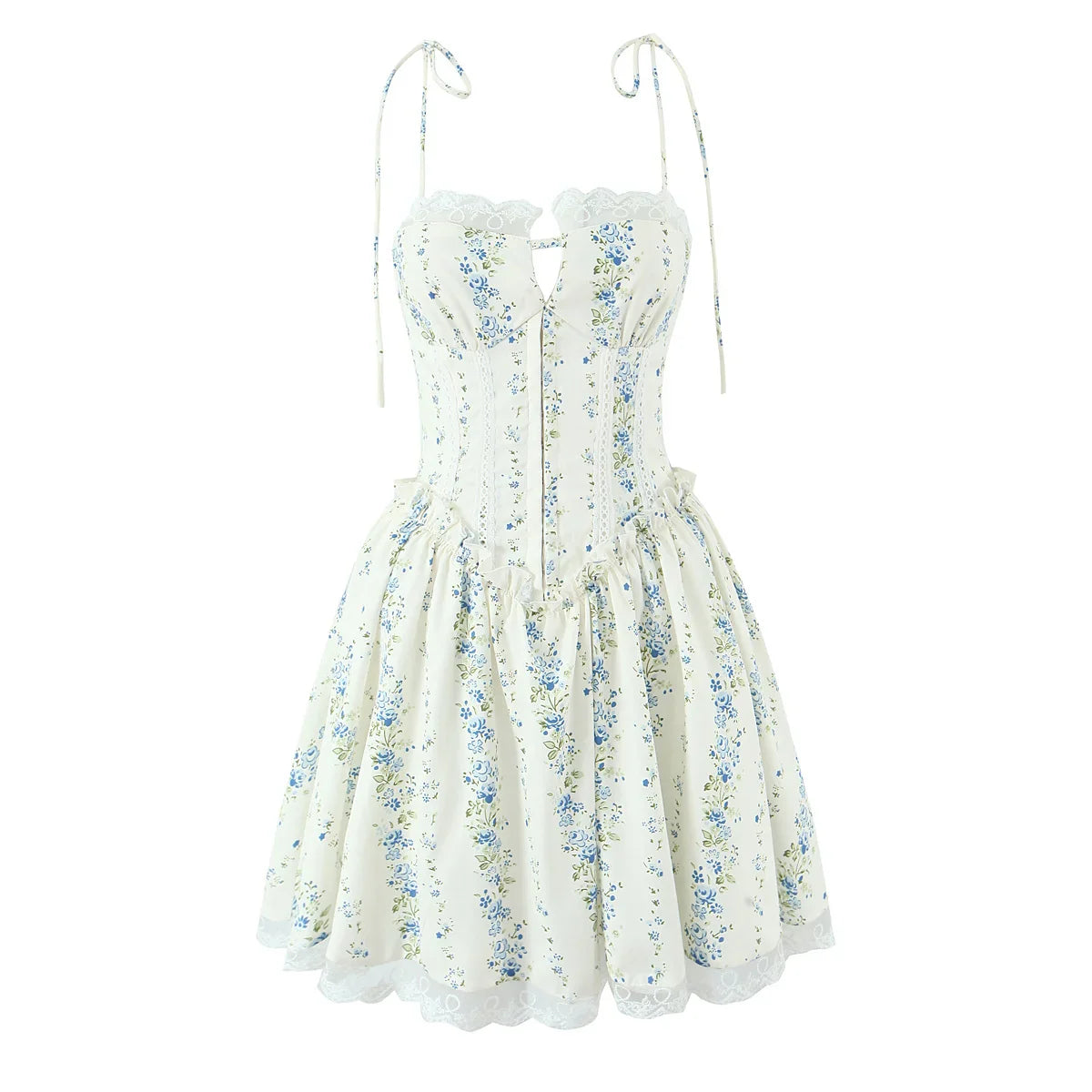 IRIS FLORAL MINI DRESS