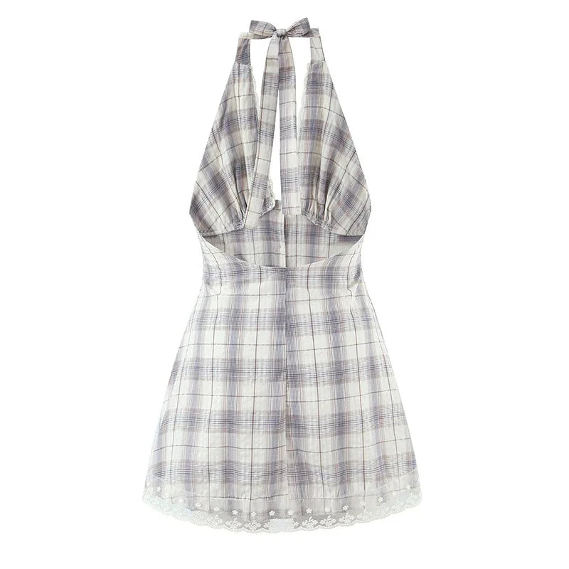 VIVIAN PLAID MINI DRESS