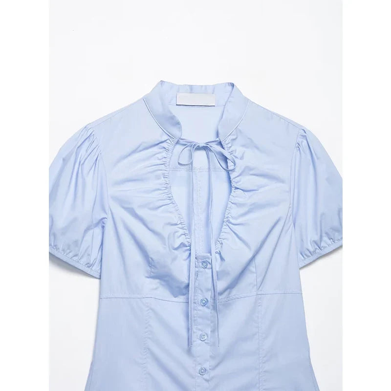 MIA TIE NECK SHIRT