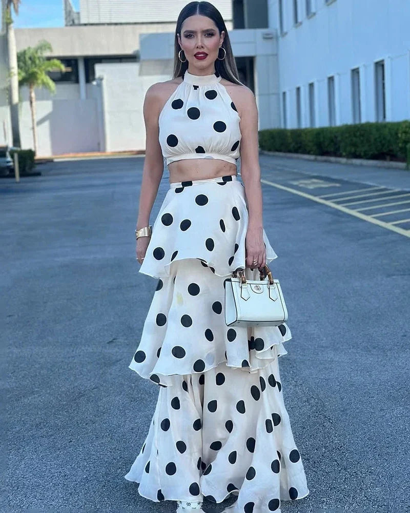 AMALS POLKA DOT TWO PIECE SET