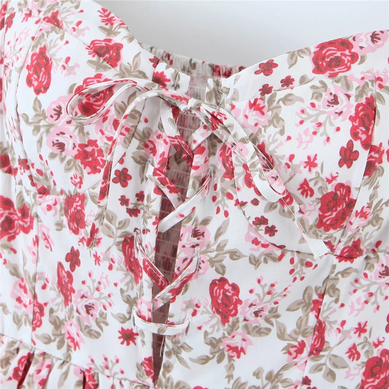 VESNA FLORAL RUFFLE DRESS