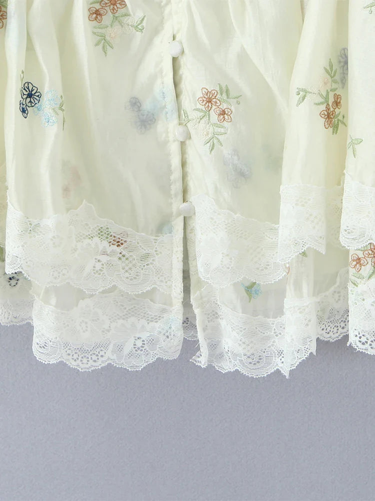 EMERY CO-ORD FLORAL LACE TOP