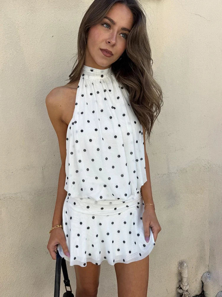 AMALZ POLKA DOT MINI DRESS
