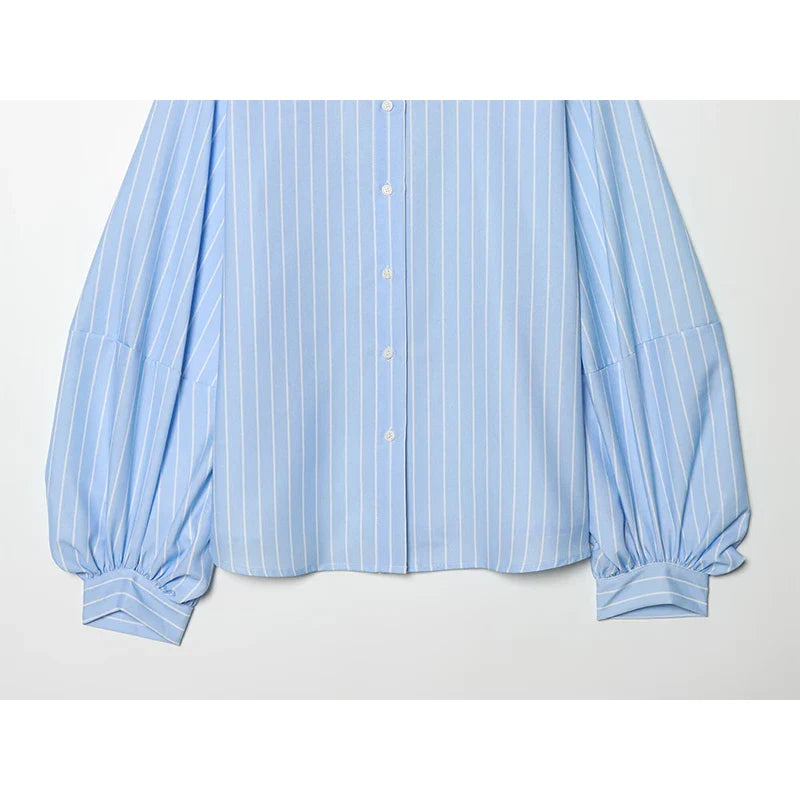 MIRELI PUFF SLEEVE STRIPED SHIRT