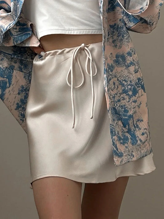 INNA SATIN MINI SKIRT