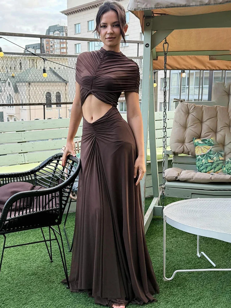 MILA HOLLOW OUT MAXI DRESS