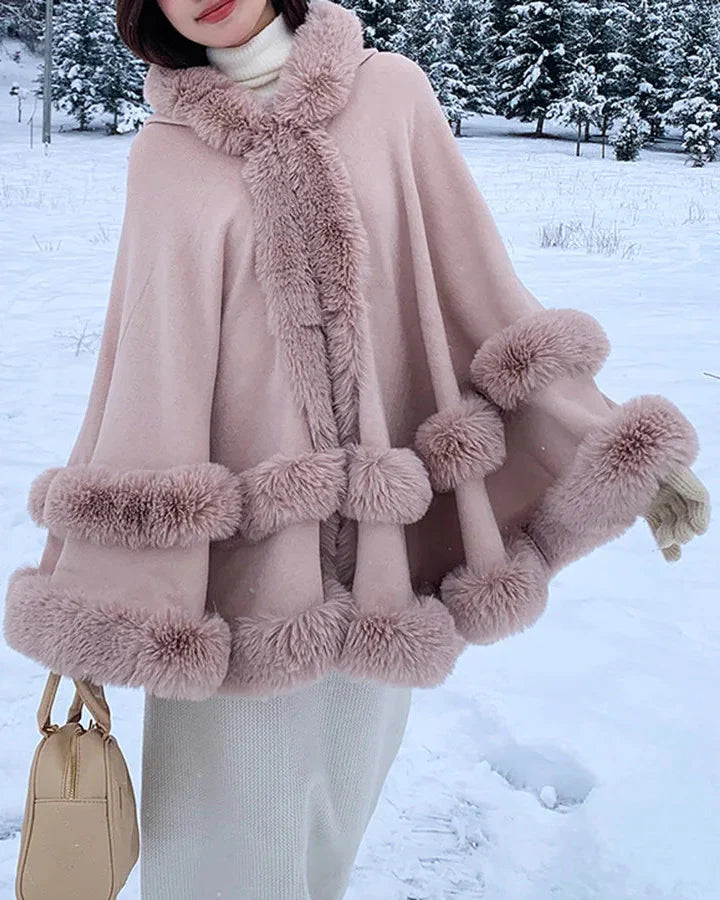 Norway | Faux Fur Trim Winter Cape