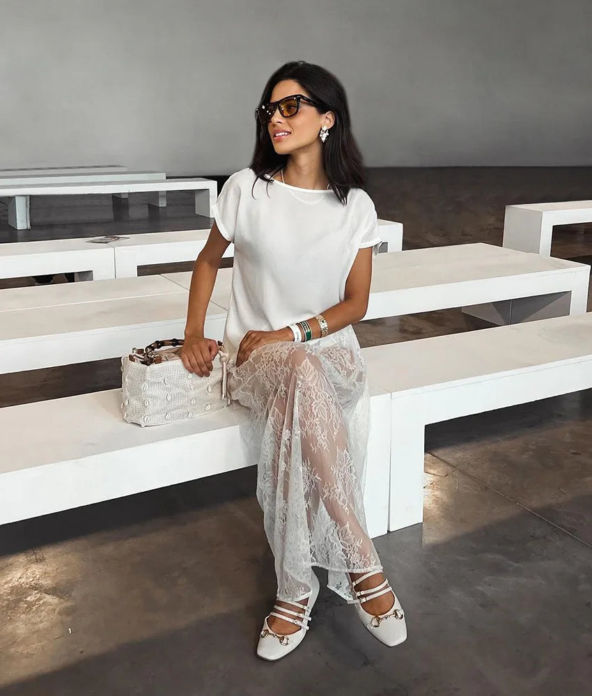 KAREN LACE SKIRT