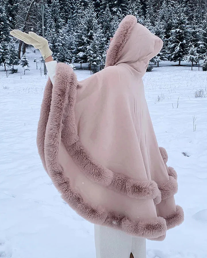 Norway | Faux Fur Trim Winter Cape