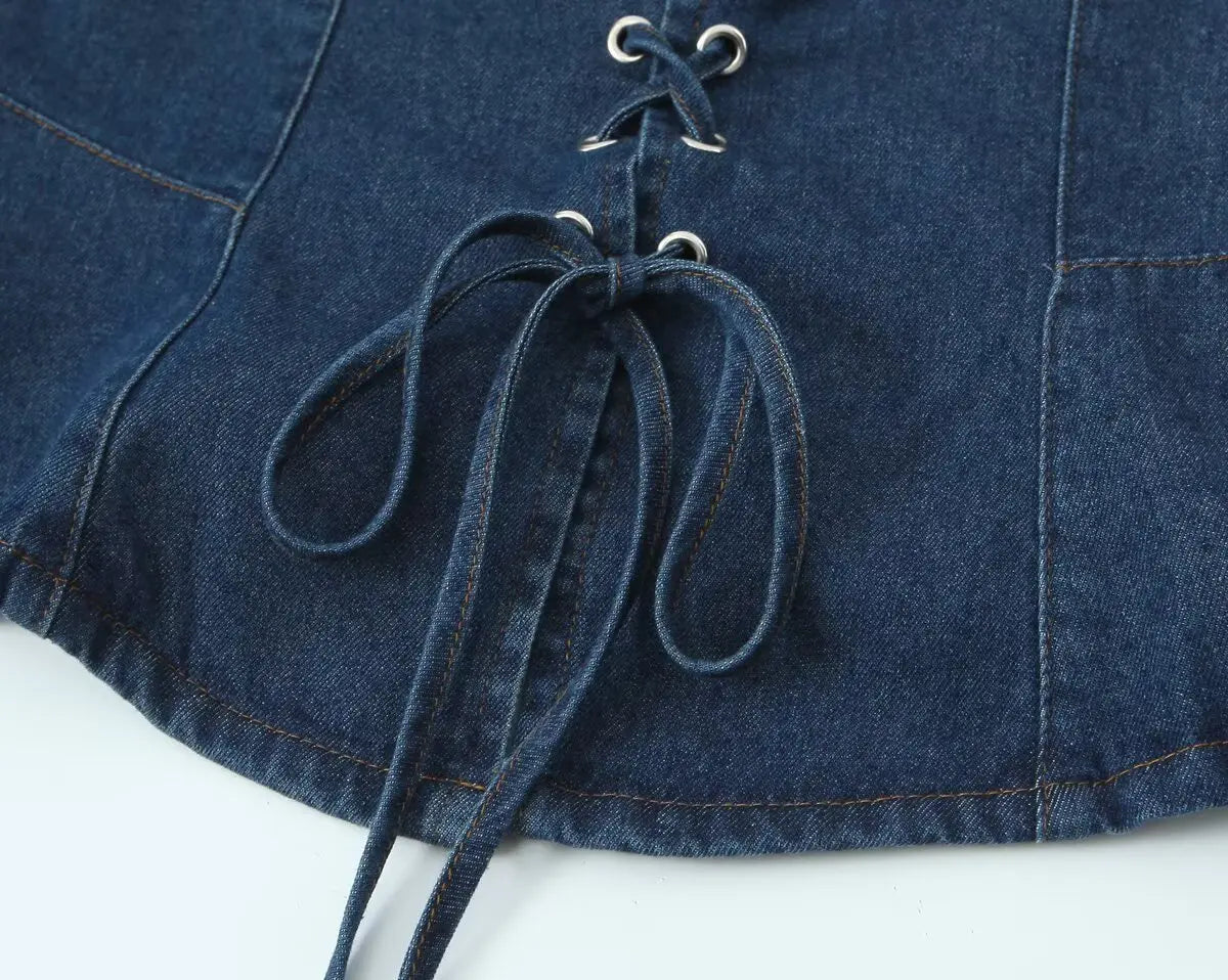 INEZ DENIM TOP