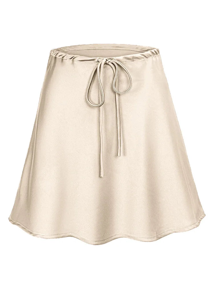 INNA SATIN MINI SKIRT