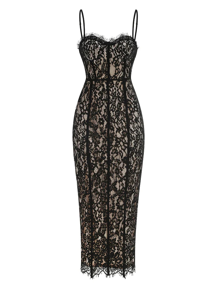 BRENDA LACE MAXI DRESS