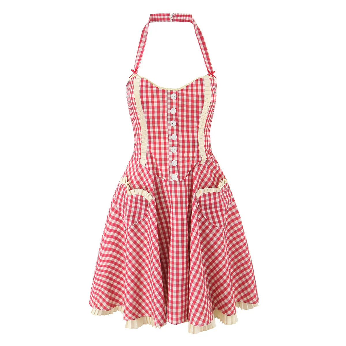 MADDIE PLAID MINI DRESS