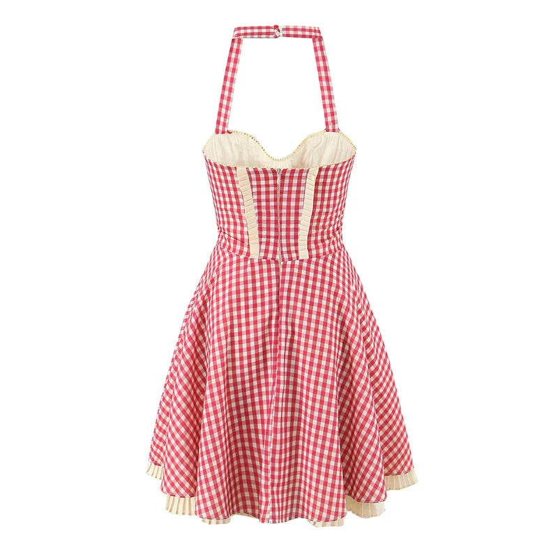 MADDIE PLAID MINI DRESS