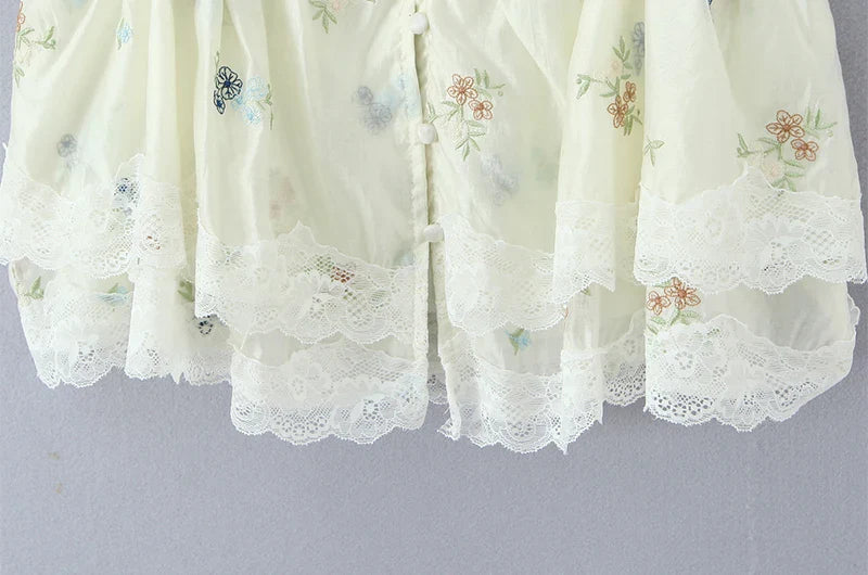 EMERY CO-ORD FLORAL LACE TOP