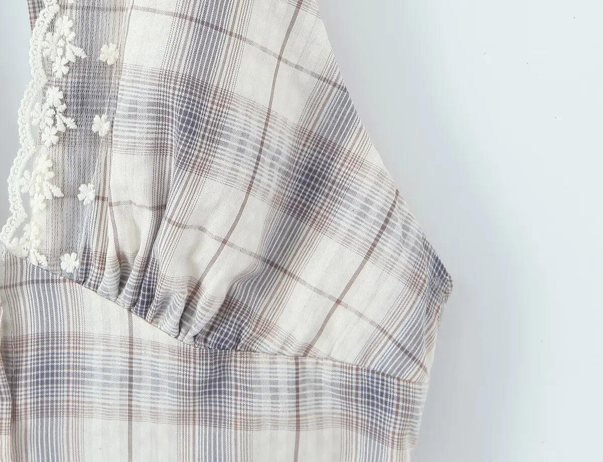 VIVIAN PLAID MINI DRESS