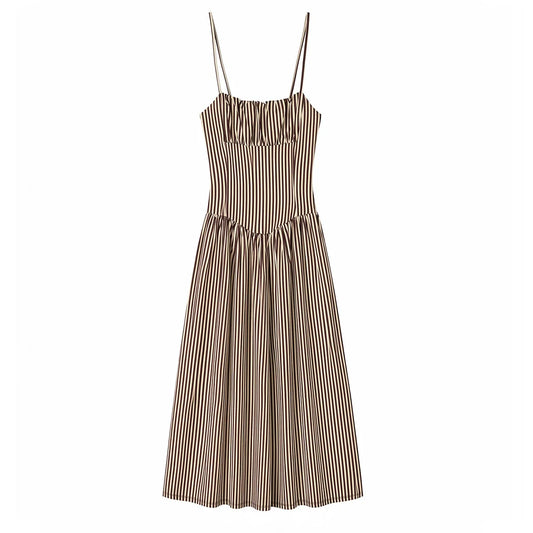 SOFIANA STRIPED MIDI DRESS