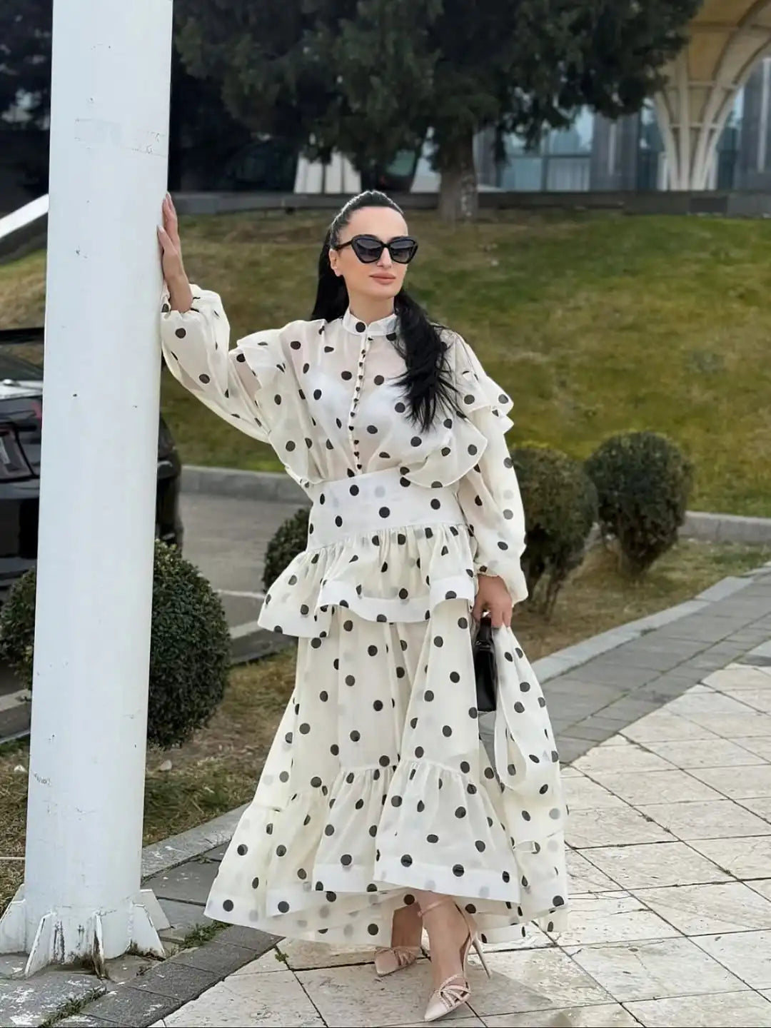 LARA POLKA DOT TWO PIECE SET