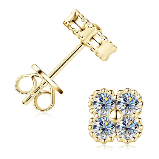 ADA MOISSANITE EARRINGS Yellow Gold