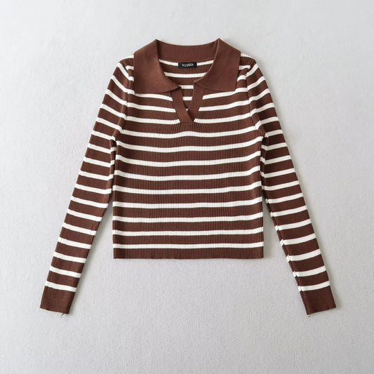 JOLIE KNITTED SWEATER Brown One Size