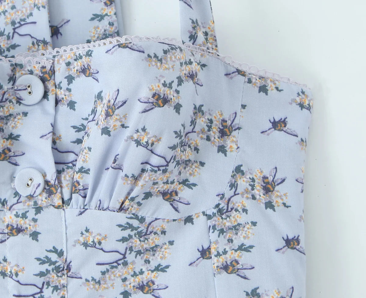 ALLORA FLORAL MIDI DRESS