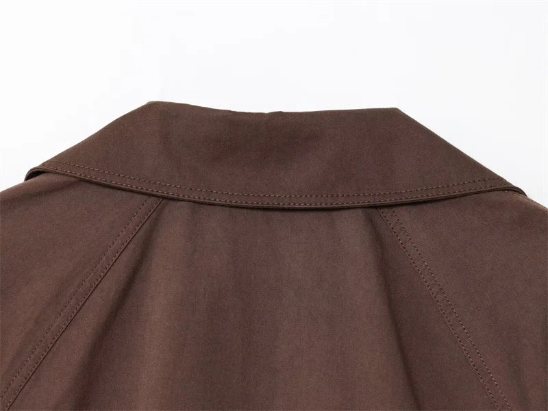 Alicent | Belted Double-Breasted Short Coat