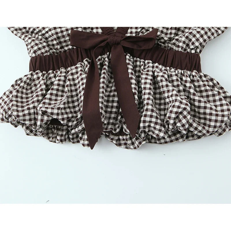 SARA PLAID BLOUSE