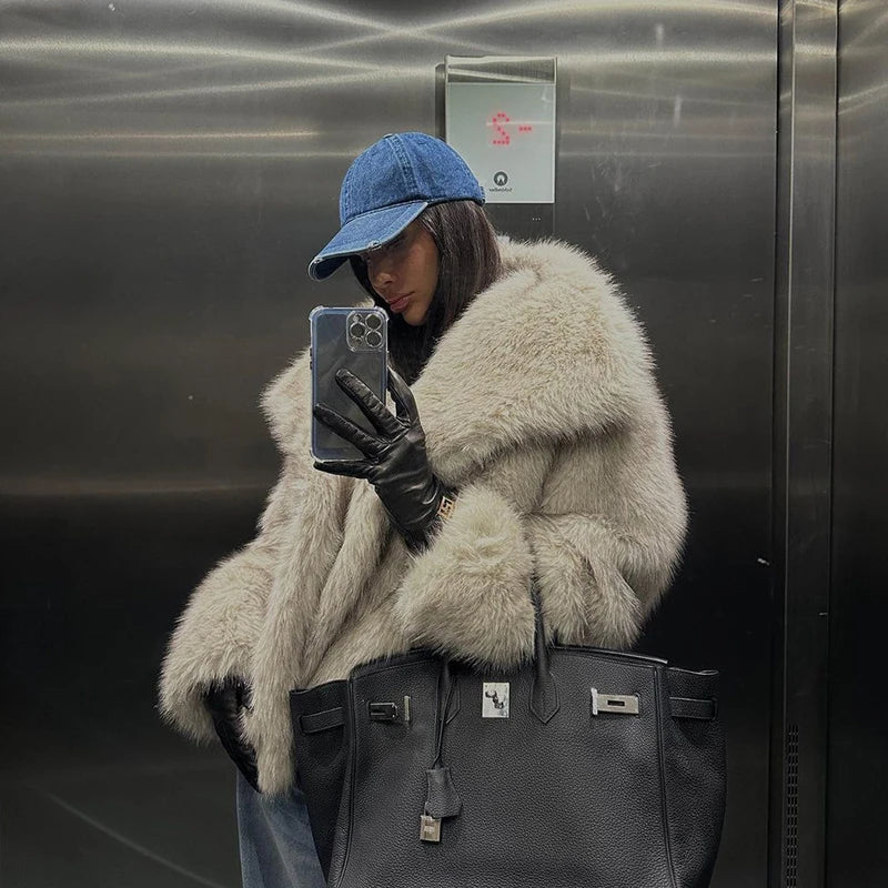 NAMI FAUX FUR COAT