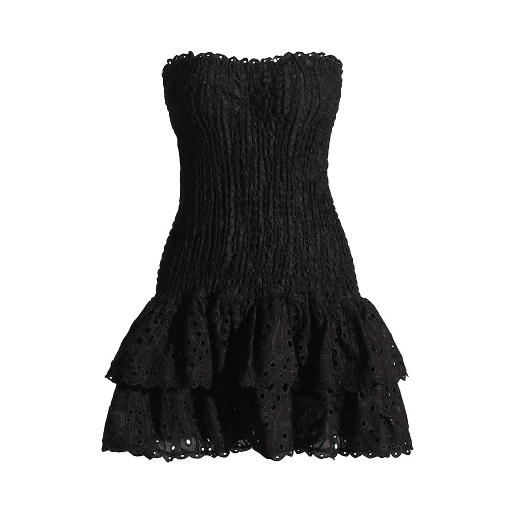 LAURA RUFFLE MINI DRESS