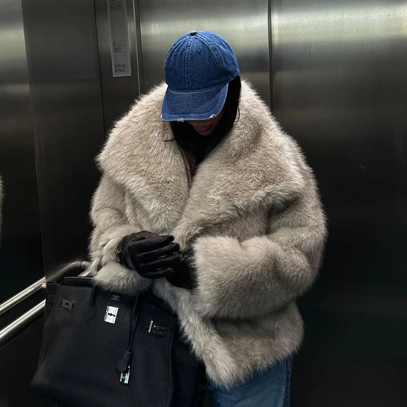 NAMI FAUX FUR COAT