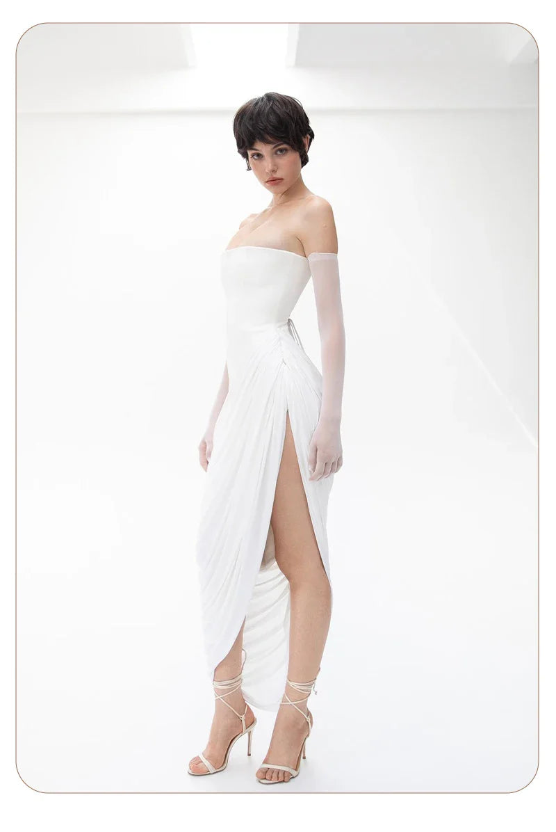 EMILIA DRAPED DRESS