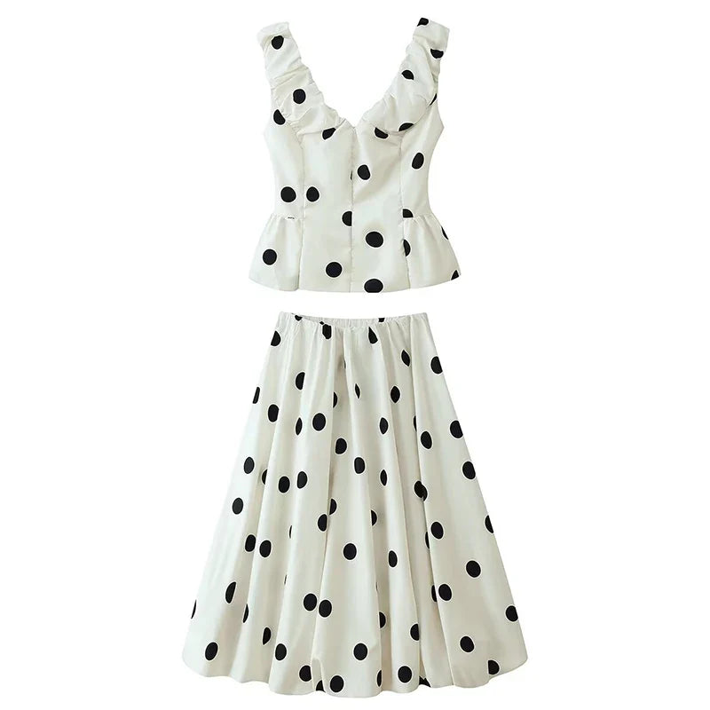AMITA POLKA DOT SKIRT