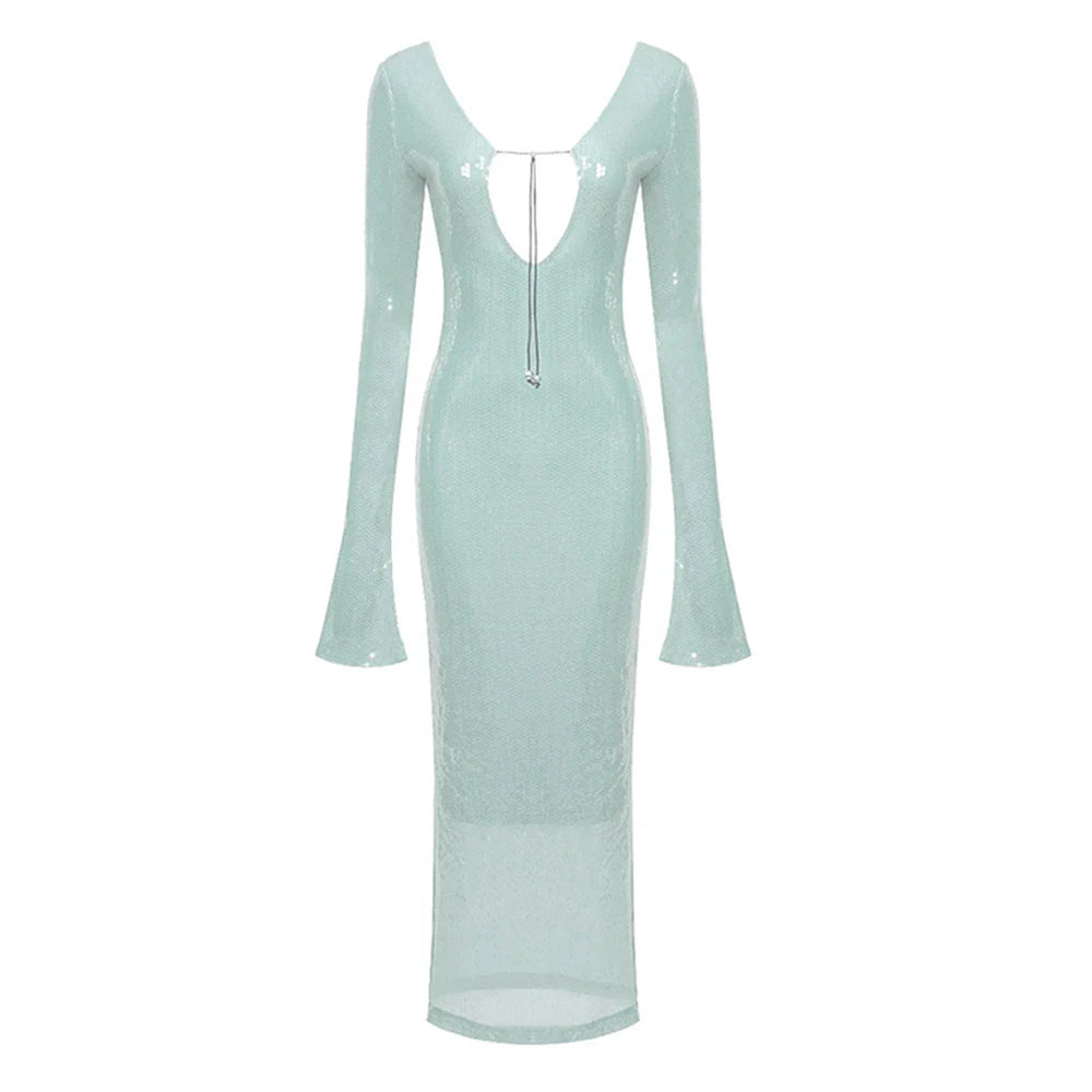 EMBER SEQUIN MIDI DRESS