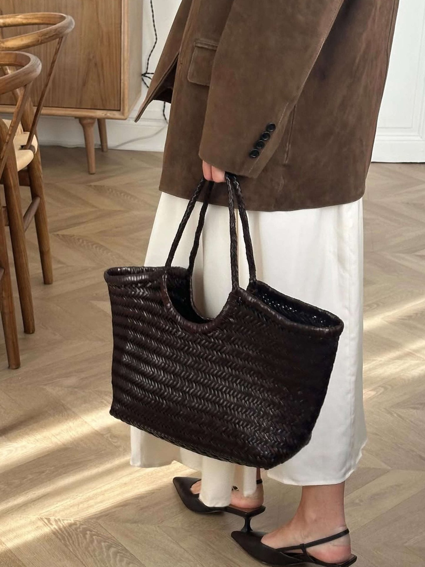 April | Woven Oversized Tote Bag