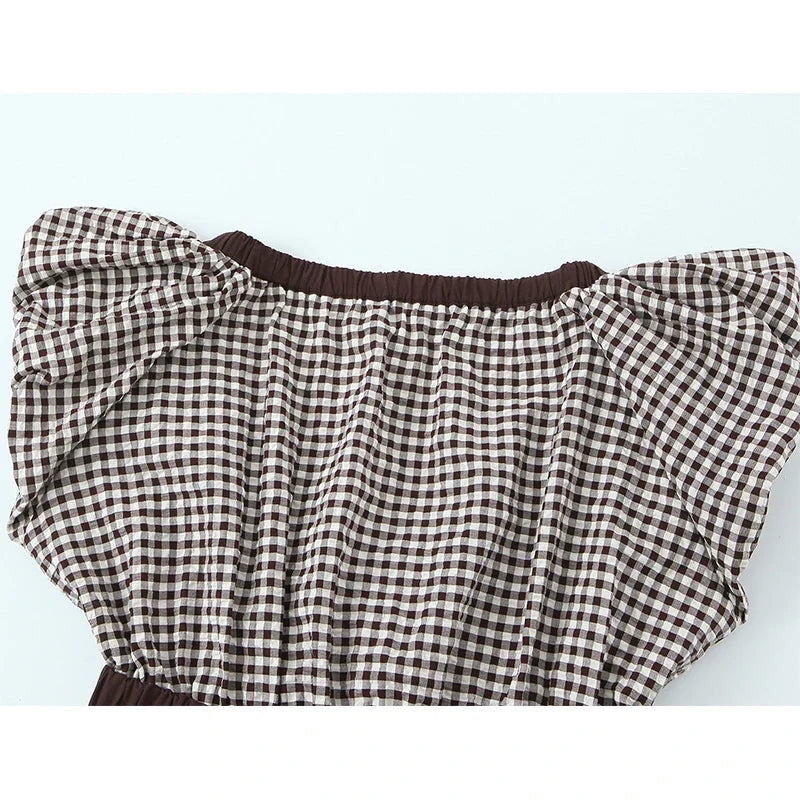 SARA PLAID BLOUSE