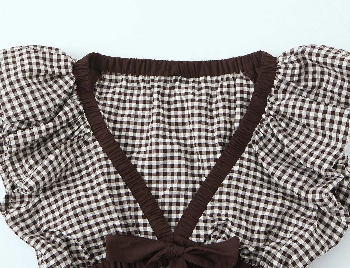 SARA PLAID BLOUSE