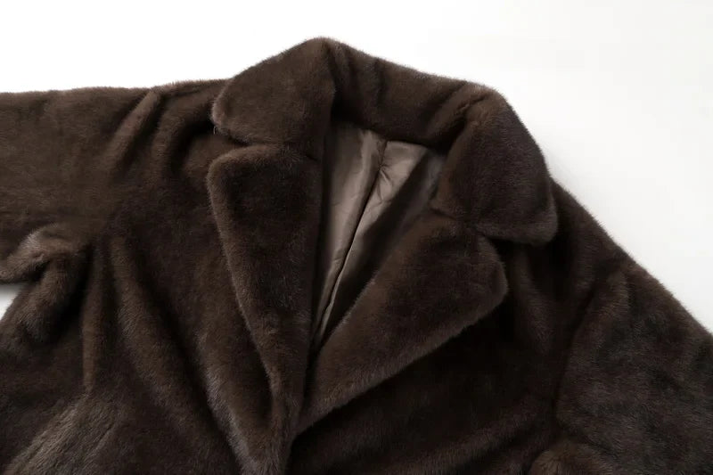 ANGELA FAUX MINK FUR COAT