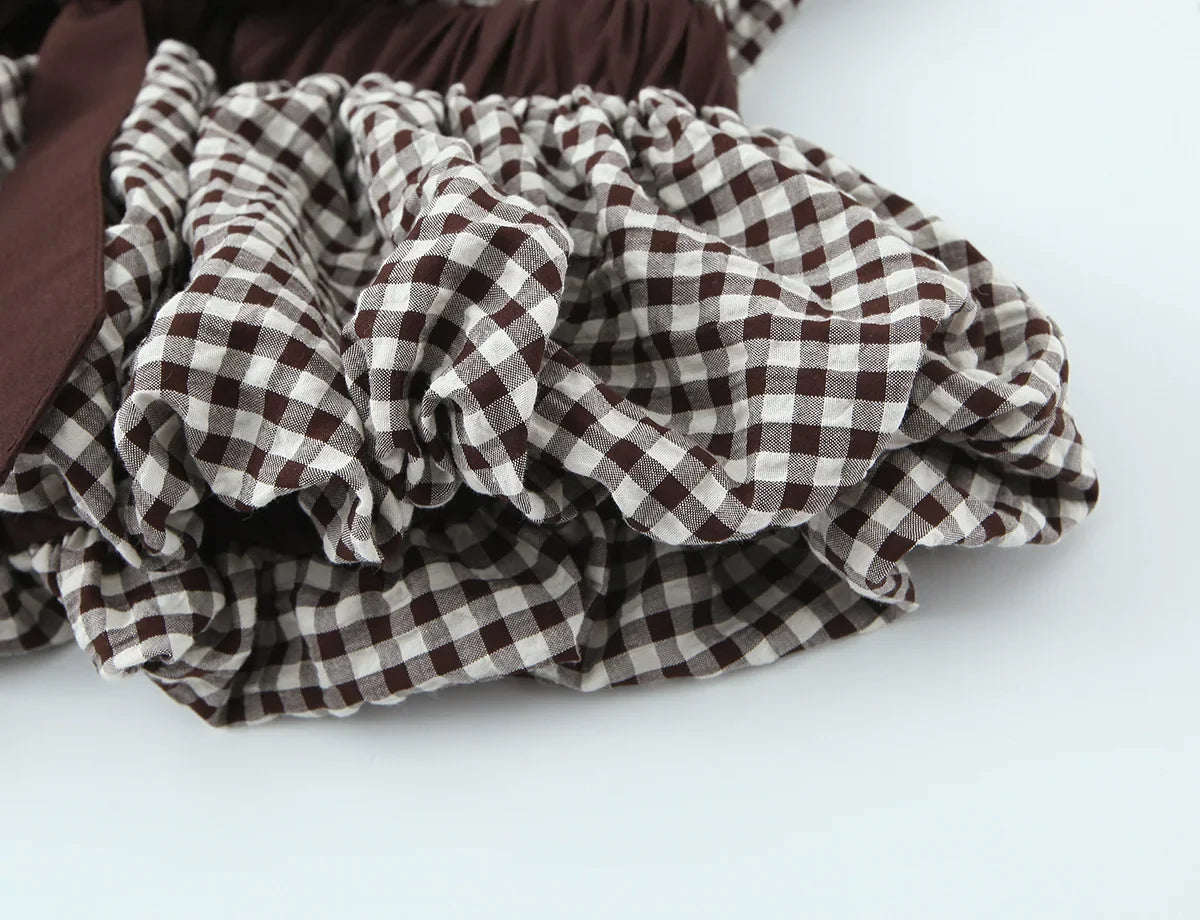 SARA PLAID BLOUSE