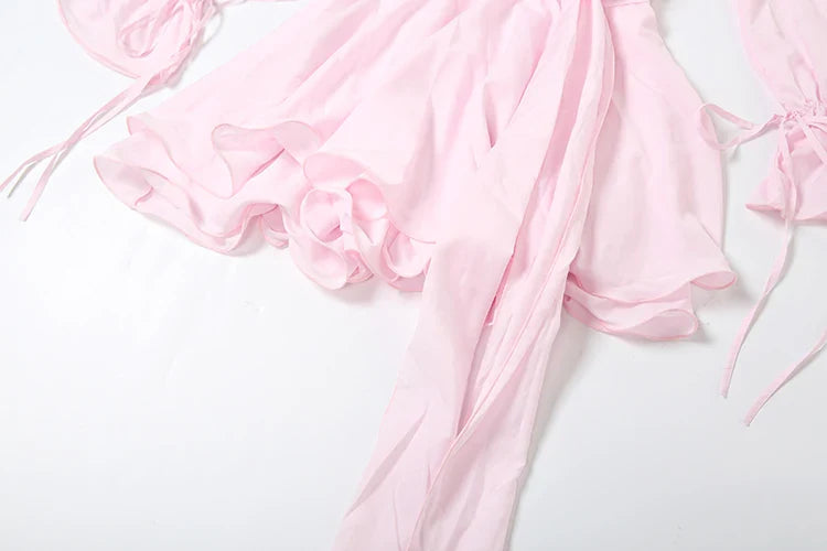 KRISTEN RUFFLE MINI DRESS
